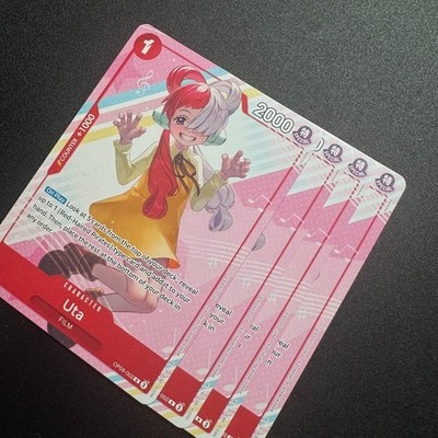 4x Uta OP09-002 Alt Art - One Piece TCG English Playset Welcome