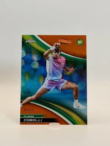 2025 Topps Chrome Orange Refractor Flavio Cobolli RC #48 /25