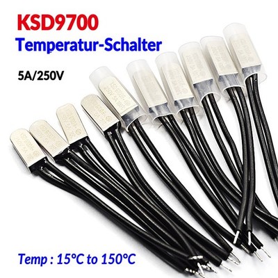 KSD9700 Thermoschalter NC / NO Temperaturschalter Thermostat 15°C bis 150°C
