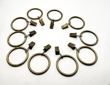 72-Pk Curtain Rings with Clips, Drapery Clips with Rings, Hangers 1.5" ID
