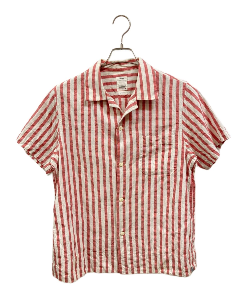 visvim ビズビム シャツ ストライプ リネン コットン オープンカラー 半袖シャツ WEBER SHIRT S/S STRIPES 22SS ベージュ 4 トップス 【メンズ】【R001】 visvim ビズビム シャツ ストライプ リネン コットン オープンカラー