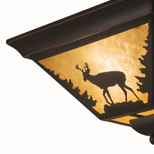 Vaxcel - Bryce 3-Light Flush Mount in Rustic and Square Style 5.75 Inches Tall - Picture 4 of 4