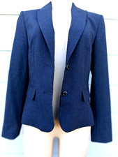 Calvin Klein Women's Heathered Lined Long Sleeves Blazer Jacket Size 2, Grey