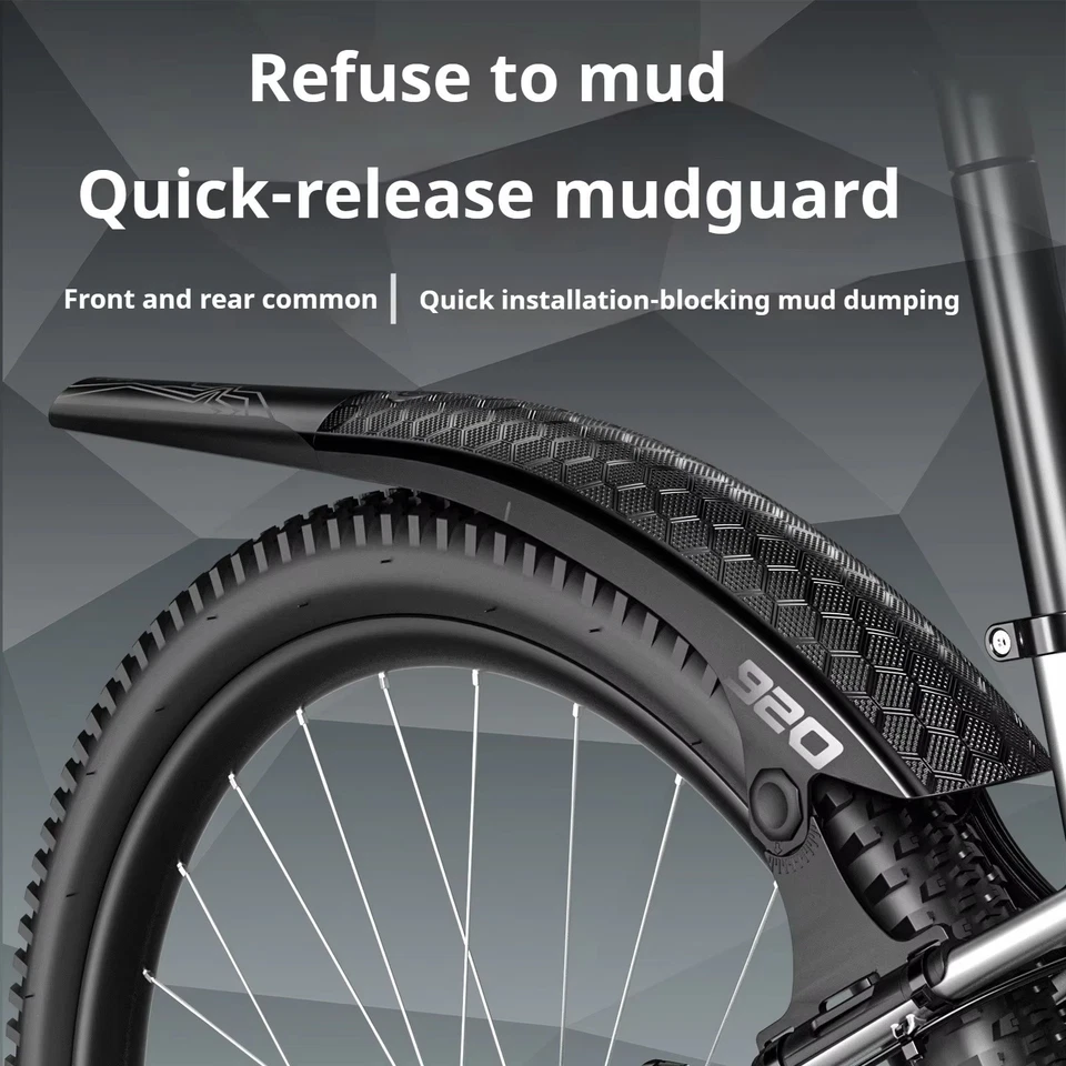 ENLEE Bicicleta Extendido Ensanchado Guardabarros Bicicleta Trasero y Amp; Juego de Guardabarros Rueda Delantera Foto 2 de 4