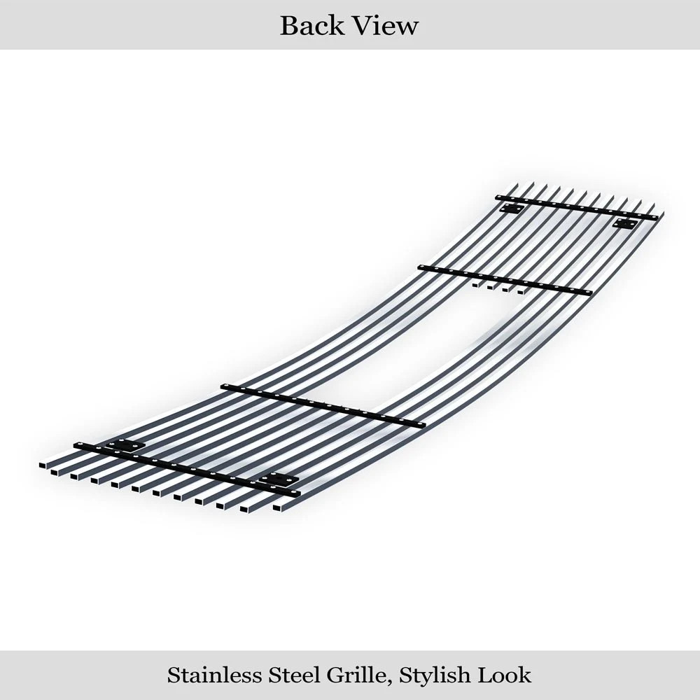 For GMC Safari 95-05 1-Pc Chrome Polished 8x6 mm Horizontal Billet Main Grille