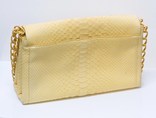 Nancy Gonzalez Yellow Python Snakeskin Crocodile Ombre Chain Flap Bag - 第 3/9 張圖片