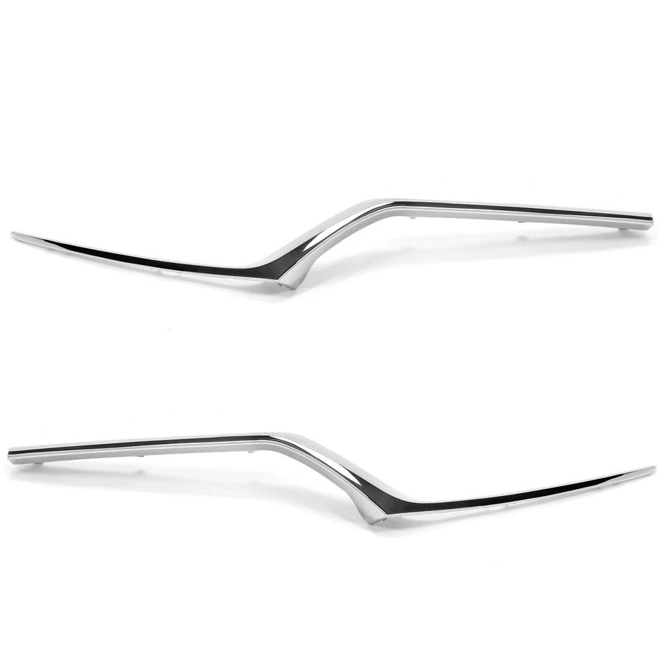 FOR 2017 2018 2019 Honda CRV CR-V Chrome Trim Grille Headlight Molding LH RH Foto 2 de 4