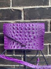 NWT $225 Brahmin Wendy Lilac Essence Melbourne Crossbody Violet Purple