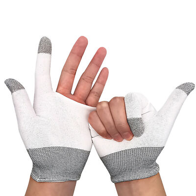 For PUBG Gaming Two Fingers Sleeve Press Touch Screen Sweatproof Game Gloves