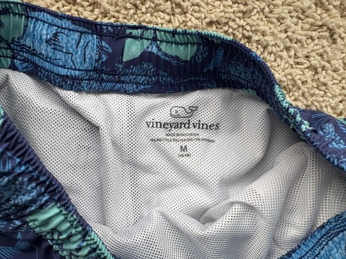 Kid's Boy's Vineyard Vines Flower & Fish Swim Trunks Medium - Picture 3 of 3