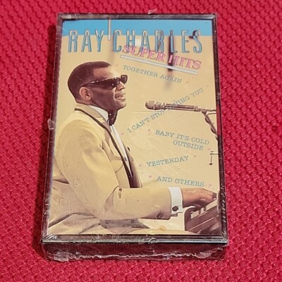 RAY CHARLES Super Hits SEALED CASSETTE Audio Music Tape vintage 1988 black tulip