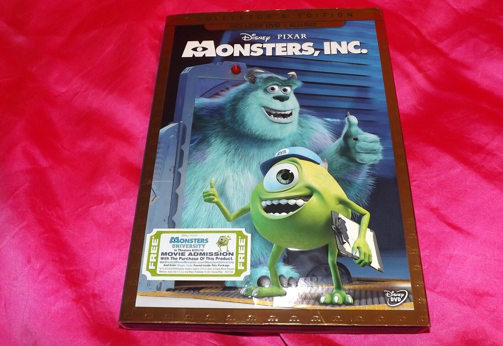 MONSTERS INC + MONSTERS UNIVERSITY 2 Blu-ray+ 2 DVD + BOTH W/ OOP  SLIPCOVERS