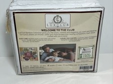 Luxclub 6 pc Queen Sheet Set Bamboo 18" Eco Friendly Wrinkle Free White