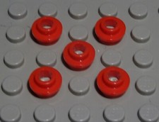 Image of Lego Plate Round with Hole 1x1 Red 5 Pieces (2264#)