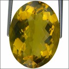30.40 Ct Natural Lemon Quartz Gemstone Lemon Yellow Color Oval Checker Cut — photo 3