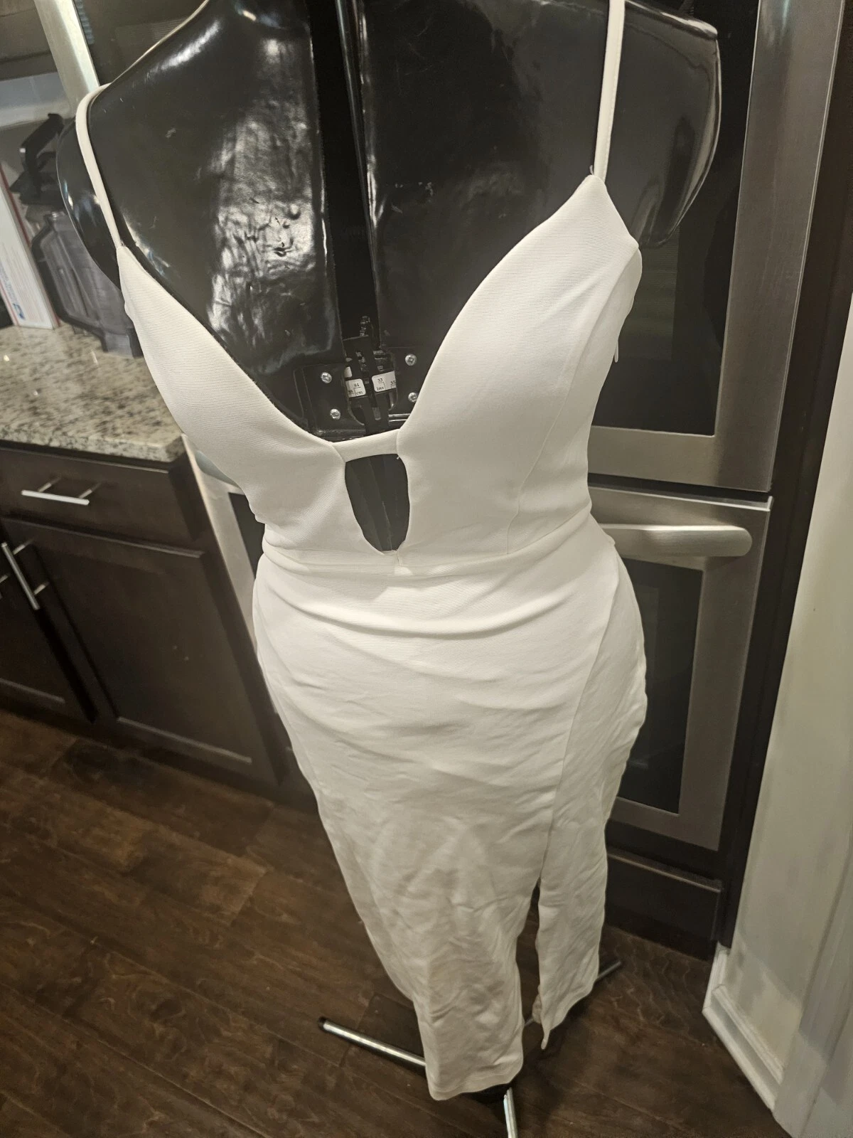 OFF WHITE Abito a tubino senza maniche senza spalline Bebe Off White piccolo