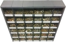 2,510 pcs Grade 8 Coarse Thread Nut Bolt Washer Assortment Kit with Bolt Bin