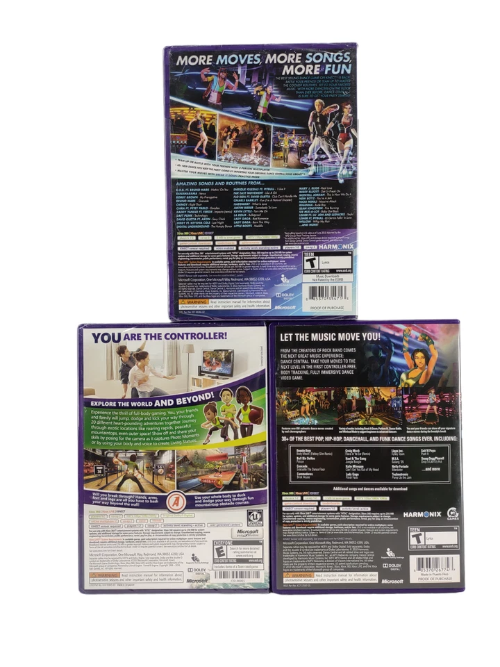 Xbox 360 Kinect Lot Dance Central (used), Dance Central 2 & Adventures (NEW) - Image 2 of 4