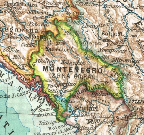 TURKEY GREECE BULGARIA ROMANIA 1910 Original Detailed Map Serbia Balkan - Picture 3 of 10