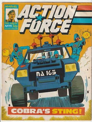 1987 ACTION FORCE #19 Marvel UK Comics Fine GI Joe G.I. Cobra Real American Hero