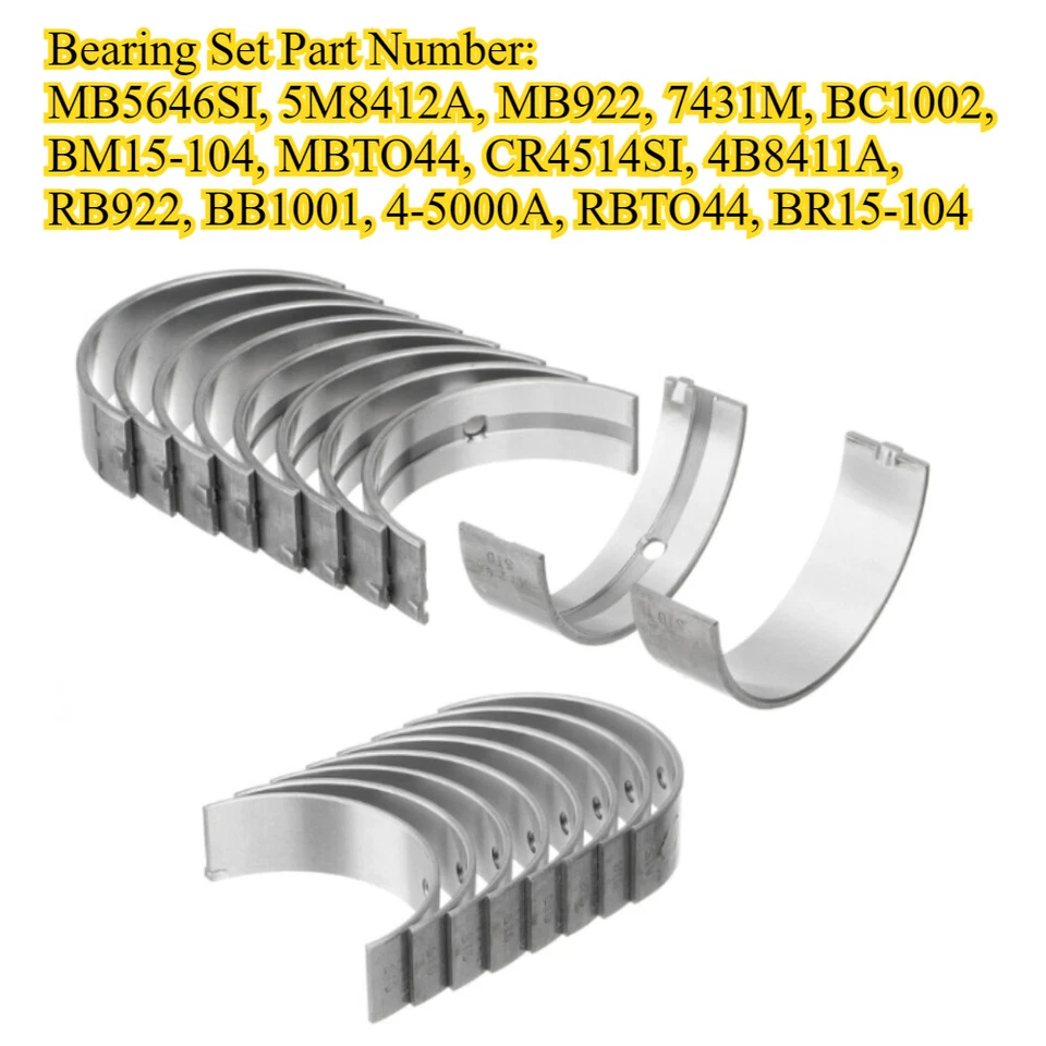 2.4L Engine Crankshafts & Main Rod Bearing For 2AZ-FE Toyota Camry Scion xB tC Foto 3 de 4