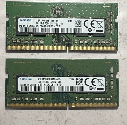 Samsung 16GB (2x8GB) 1Rx8 PC4-21300 DDR4-2666 Laptop RAM Memory M471A1K43CB1-CTD - Bild 2 von 2
