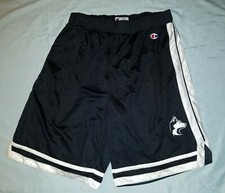 RARE Vintage Champion Mens XL Black UW Washington Huskies Basketball Shorts Gym