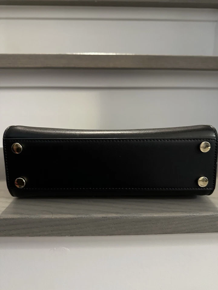 Michael Kors Sloan Black/Brown leather and logo Satchel Purse - Image 3 of 4