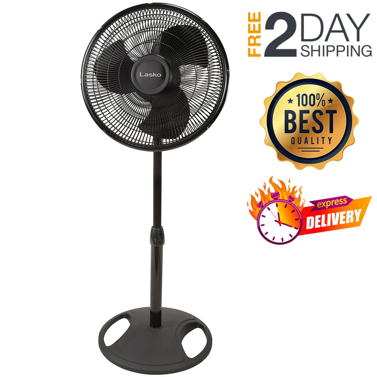 Lasko 16u0026#034; Oscillating Pedestal Stand 3-Speed Fan Model S16500 FREE  2DAY SHIPPING | eBay