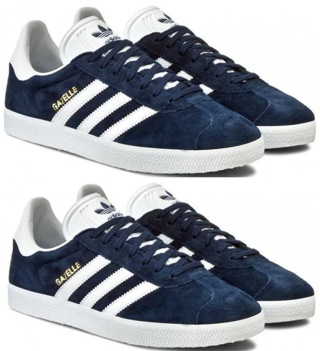 Entrenadores de gamuza Adidas Gazelle para hombre clásicos originales  marinos retro