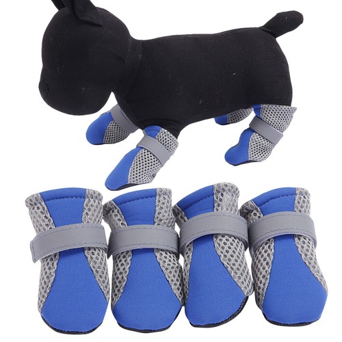 Zapatos para Perro Mascota Pata Protector Bota Cachorro Tenis Antideslizantes (Azul Oscuro S) - Imagen 4 de 10