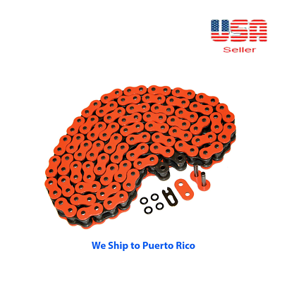 525X120 Orange O-Ring Drive Chain Motorcycle 525 Pitch 120 Link