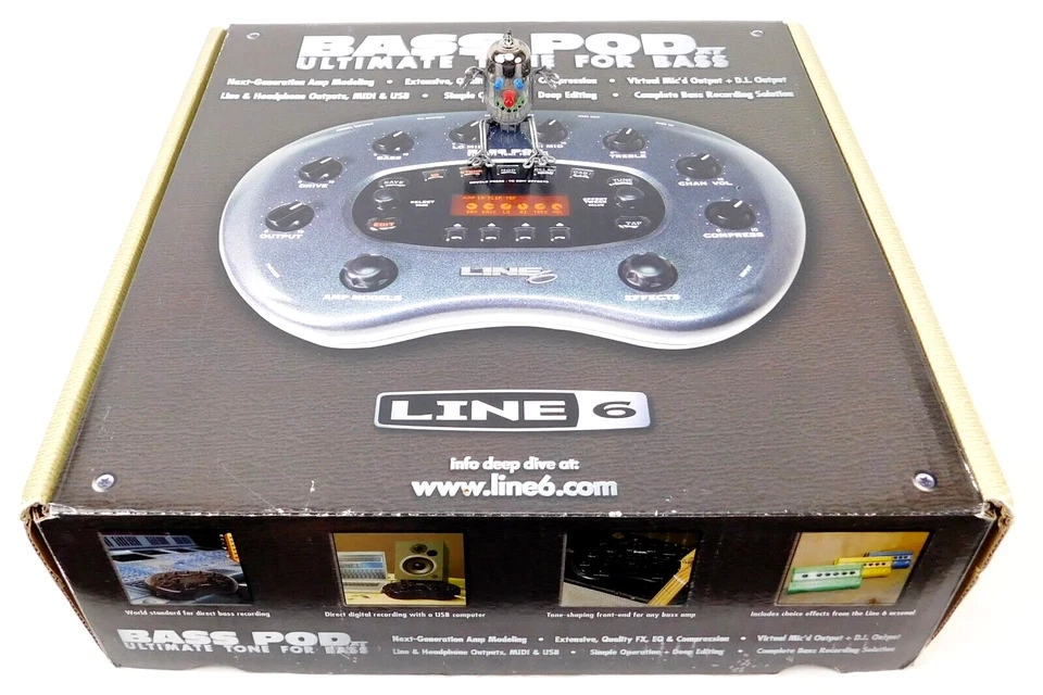 Line 6 Bass Pod XT Bass Amp Modeler Effects + Top Zustand+ OVP + 1,5 J Garantie - Bild 3 von 4