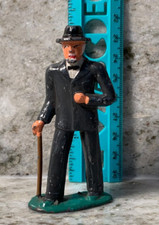 Vintage Barclay #619 Lead Figure Man With Hat And Cane Made In USA