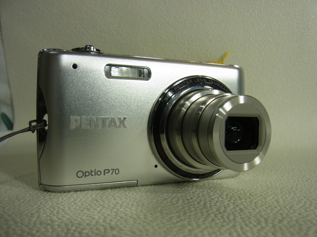 【美品】PENTAX OPTIO P70 シルバー PENTAX Optio P70,Silver,4x,2.7in,12MP, f/2.6,Excellent from