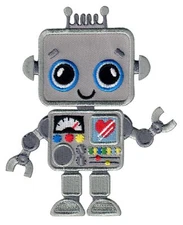 Robot Patch Iron On/Sew On - Appliques for Kids Children