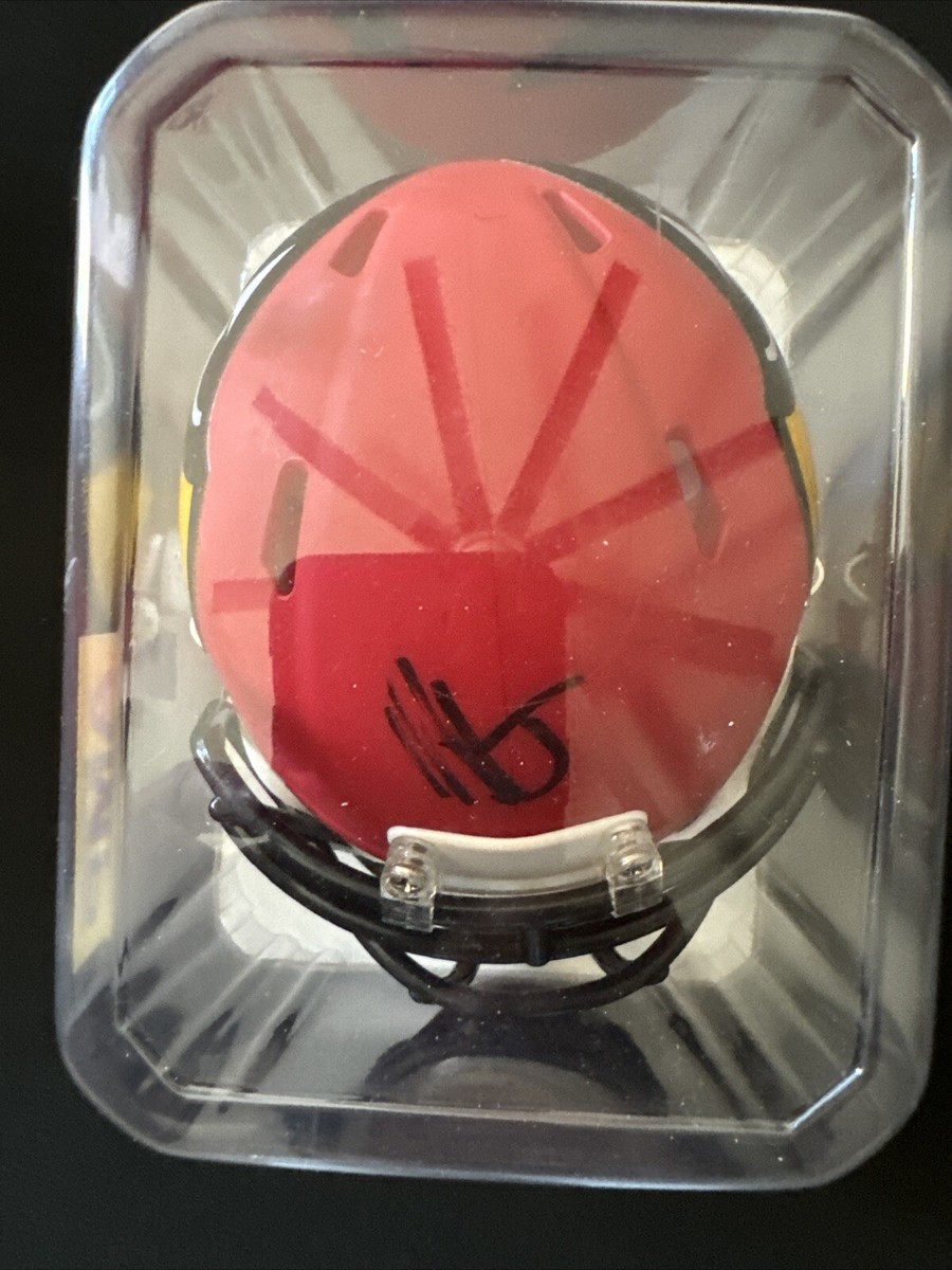 ●MC. JR. CAS レア ミドル Marvin Harrison Jr Signed Arizona Cardinals AMP Mini Helmet Rare