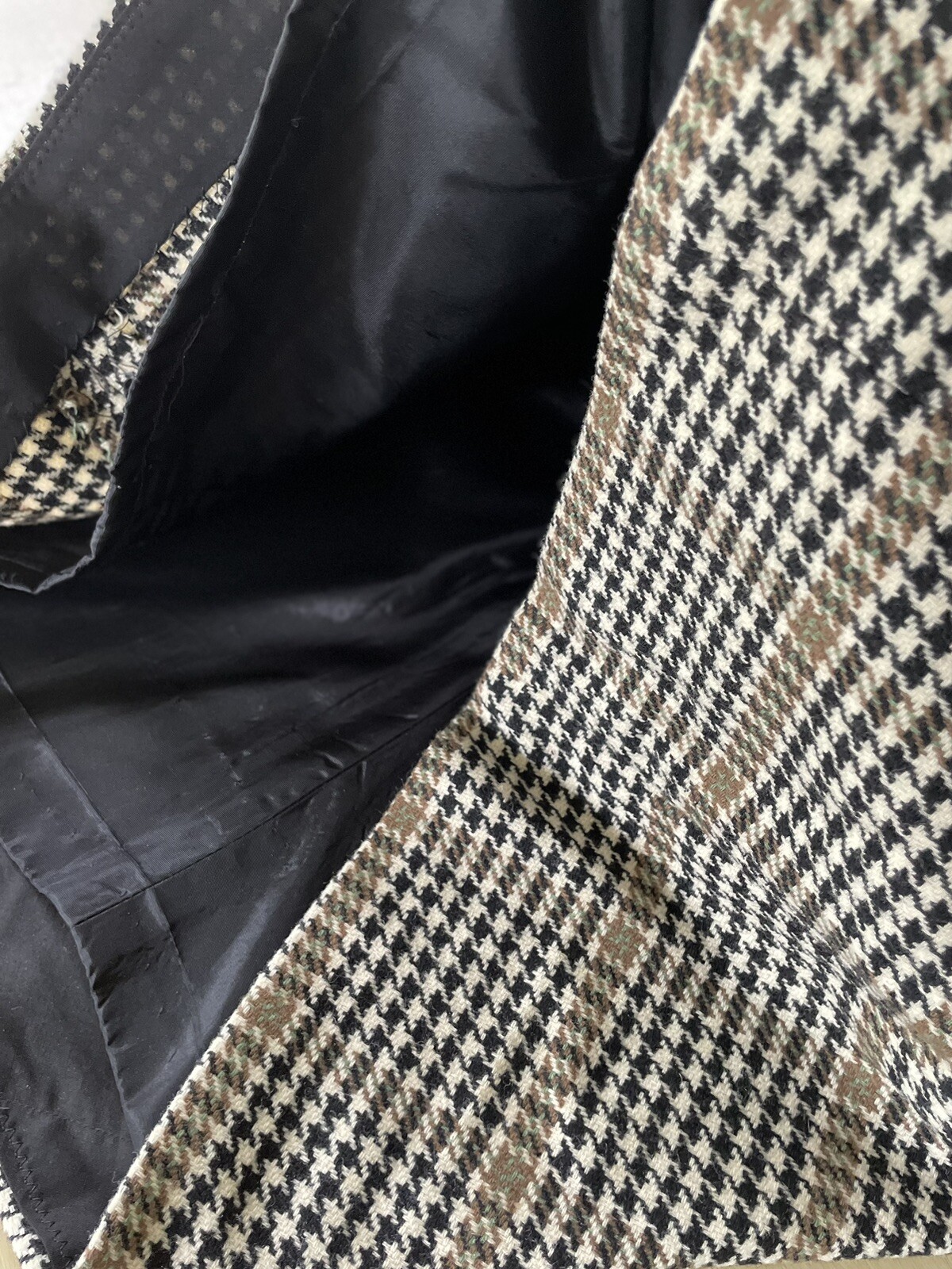 Pendleton Medium Brown Black Cream Houndstooth Pl… - image 8