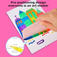 Squeegee Art Kids Paint Kit, 20PCS DIY Ranbow Scratch Painting· Art, Q8R5◇