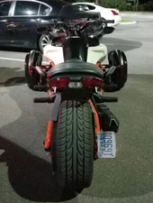 Can-Am Spyder Rolled Side mt. License Plate Relocator Bracket fender eliminator