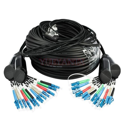 LC-LC 150M Outdoor TPU Armored Fiber Cable 12 Strand SM Fiber Optic Patch Cord - Picture 1 of 6