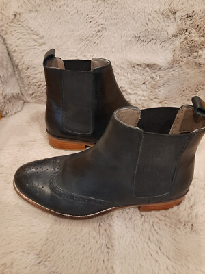COX,Gr.38,5,Lederboots,schwarz,Lochmuster ,neuw.5.6 +