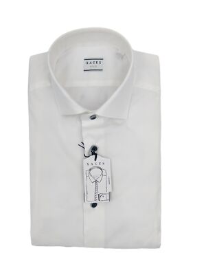 NWT  XACUS  SHIRT WHITE  61731 BC658ML725 BUTTONS IN BLACK