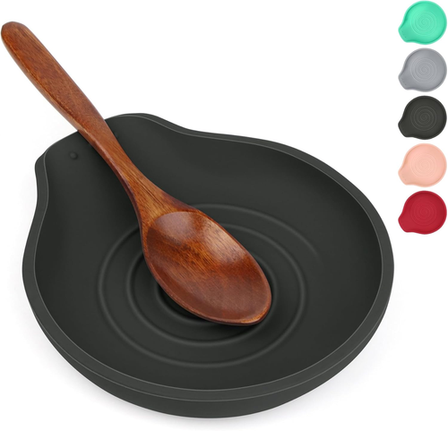 1 Pack Spoon Rest for Stove Top Silicone, 6.1" Large Stove Spoon Holder for Spat - Picture 10 of 12