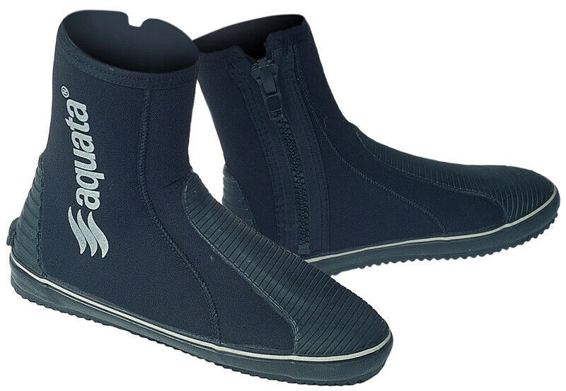 Taucher Schuhe Neopren 5 mm mit Reißverschluss Sohle | Aquata