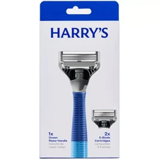 Harry's 5-Blade Men's Razor 1 Razor Handle & 2 Razor Blade Refills Ocean Blue