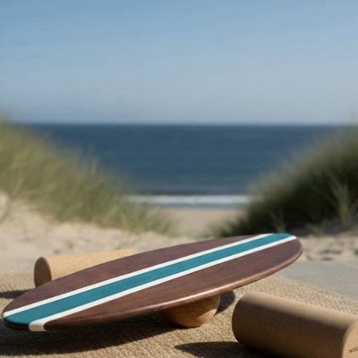 Anfänger & Profi Balance Board + Bodenständer / woodybalance Board, Balanceboard