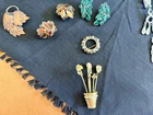 Large Lot of Vintage Costume Jewelry Rhinestones + Other Materials Some Signed