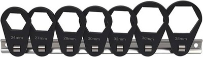 7PCS 3/8'' Drive Oil Filter Cap Wrench Set, Offset & Crowfoot Nut Wrenches