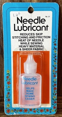 Vintage W.H. Collins Needle Lubricant Prevent Skip Stitching 1/2 fl. oz. NOS